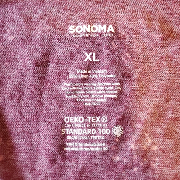 SONOMA | Squareneck Camisole in Plum Geo Print sz XL - Picture 6 of 8